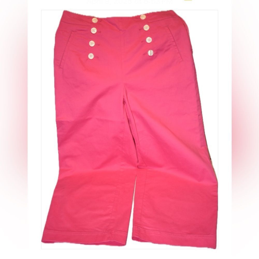 Charter Club Pink Button-Front Pants Tummy Slimming Size 10 - Picture 2 of 2